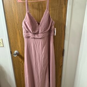 Elegant Pink Sleeveless Dress